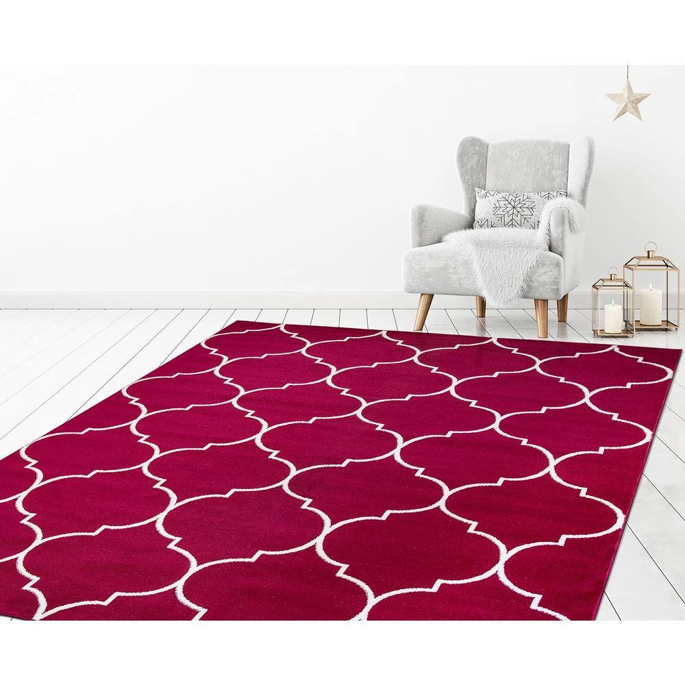 Best Pirce 👍 Jefferson Collection Morocco Trellis Red 8 ft. x 10 ft. Area Rug by Concord Global Trading 👏 10 Best Pirce 👍 Jefferson Collection Morocco Trellis Red 8 ft. x 10 ft. Area Rug by Concord Global Trading 👏 - Image 8