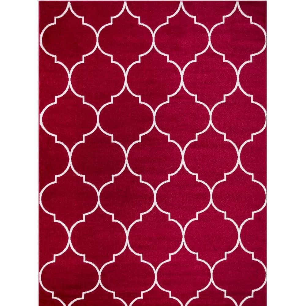 Best Pirce 👍 Jefferson Collection Morocco Trellis Red 8 ft. x 10 ft. Area Rug by Concord Global Trading 👏 3 Best Pirce 👍 Jefferson Collection Morocco Trellis Red 8 ft. x 10 ft. Area Rug by Concord Global Trading 👏