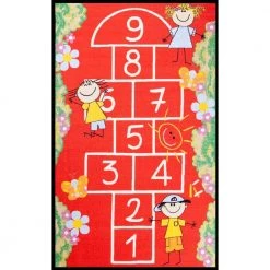 Buy 👏 Fun Time Hop Scotch Red 3 ft. x 5 ft. Area Rug by Concord Global Trading ✨