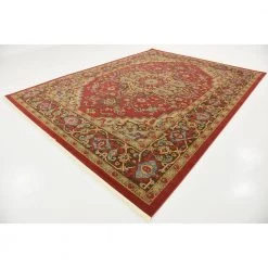 Best Sale 🔥 Sahand Ardashir Red 9' 0 x 12' 0 Area Rug by Unique Loom ❤️ -Unique Loom Shop red unique loom area rugs 3123744 40 1000