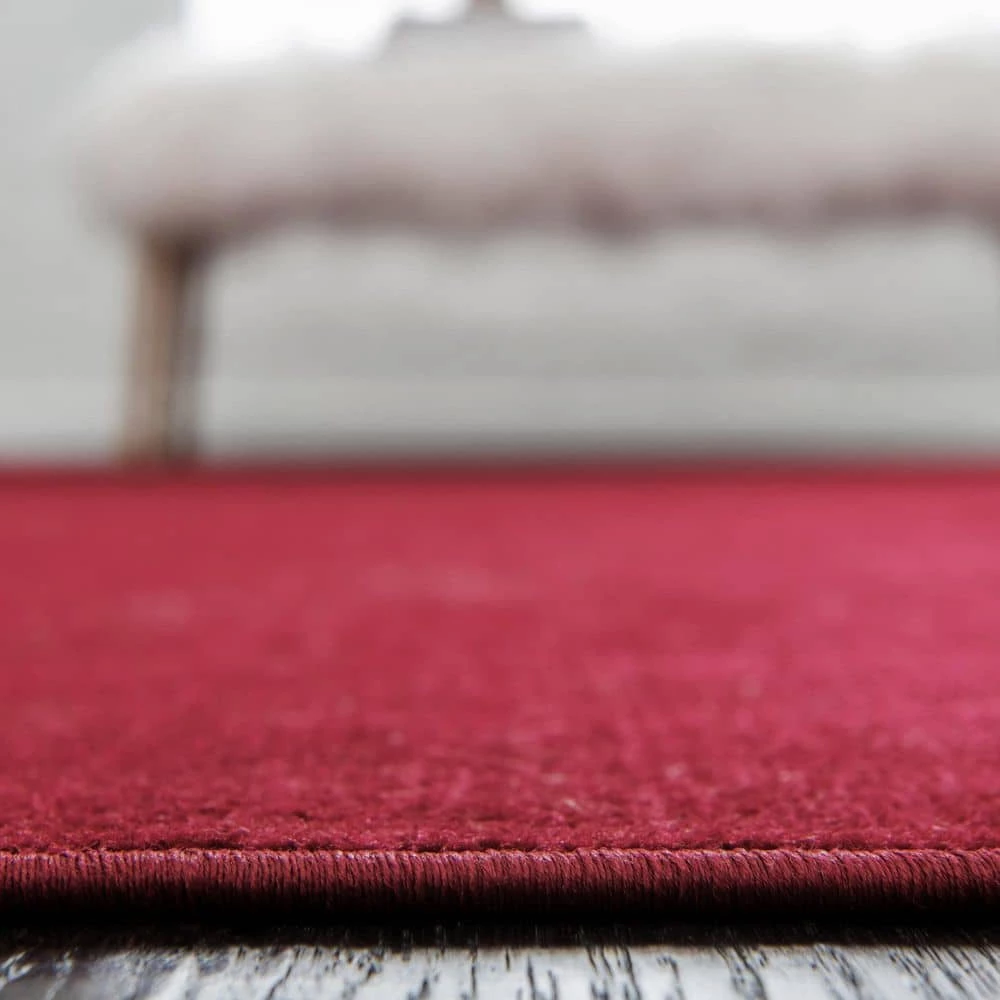 Budget 🎁 Williamsburg Solid Red 8' 0 x 8' 0 Round Rug by Unique Loom 🛒 9 Budget 🎁 Williamsburg Solid Red 8' 0 x 8' 0 Round Rug by Unique Loom 🛒 - Image 7