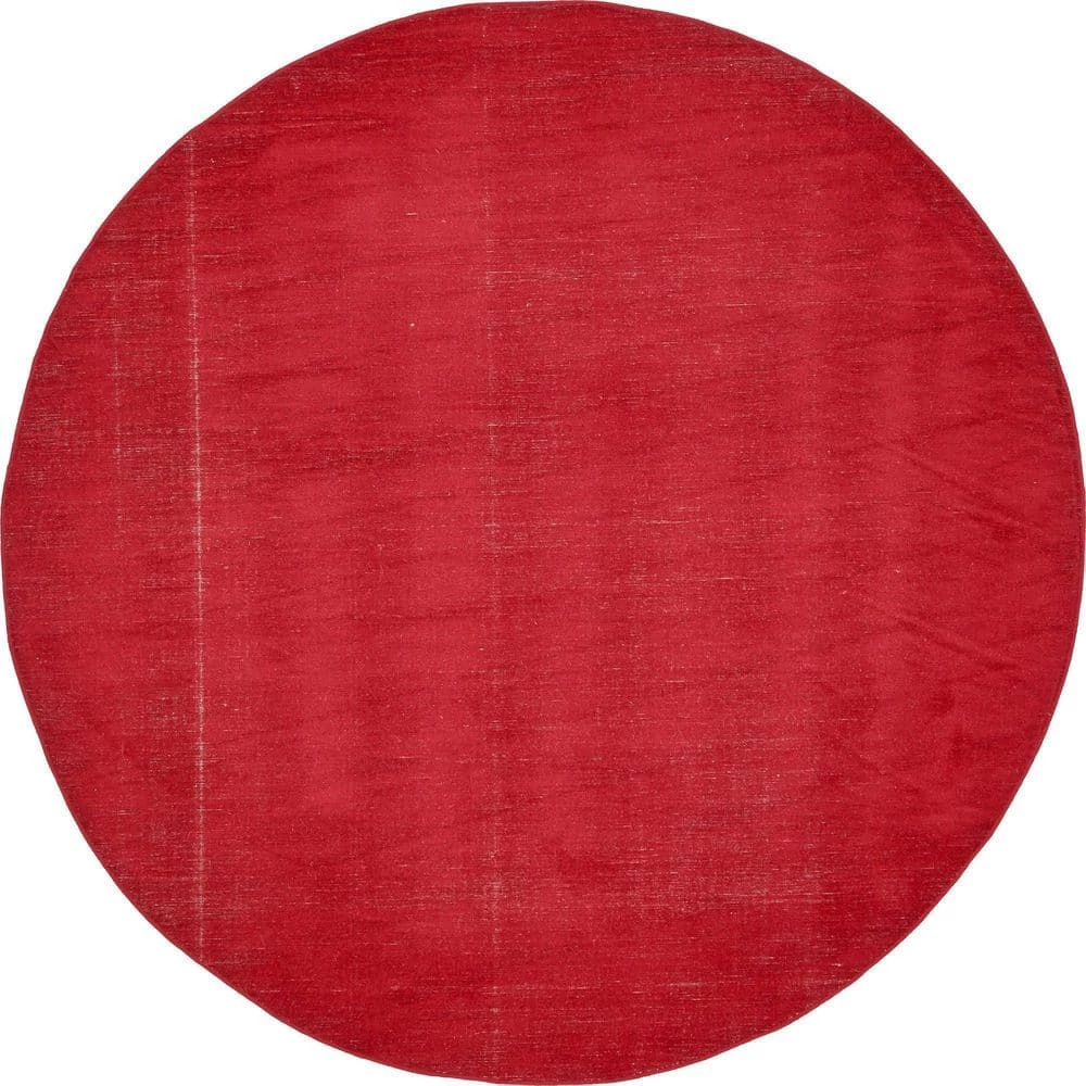 Budget 🎁 Williamsburg Solid Red 8' 0 x 8' 0 Round Rug by Unique Loom 🛒 3 Budget 🎁 Williamsburg Solid Red 8' 0 x 8' 0 Round Rug by Unique Loom 🛒