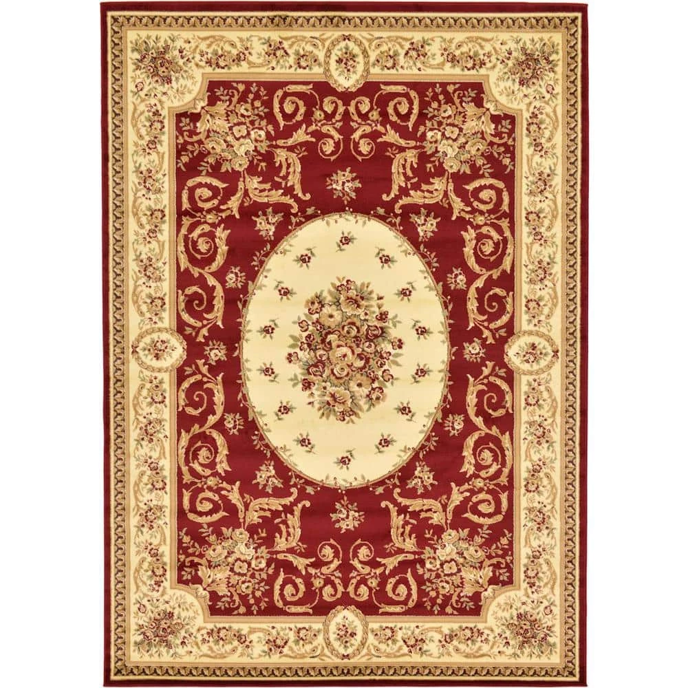 Cheap 😀 Versailles Phillipe Red 8' 0 x 11' 4 Area Rug by Unique Loom 🌟 3 Cheap 😀 Versailles Phillipe Red 8' 0 x 11' 4 Area Rug by Unique Loom 🌟