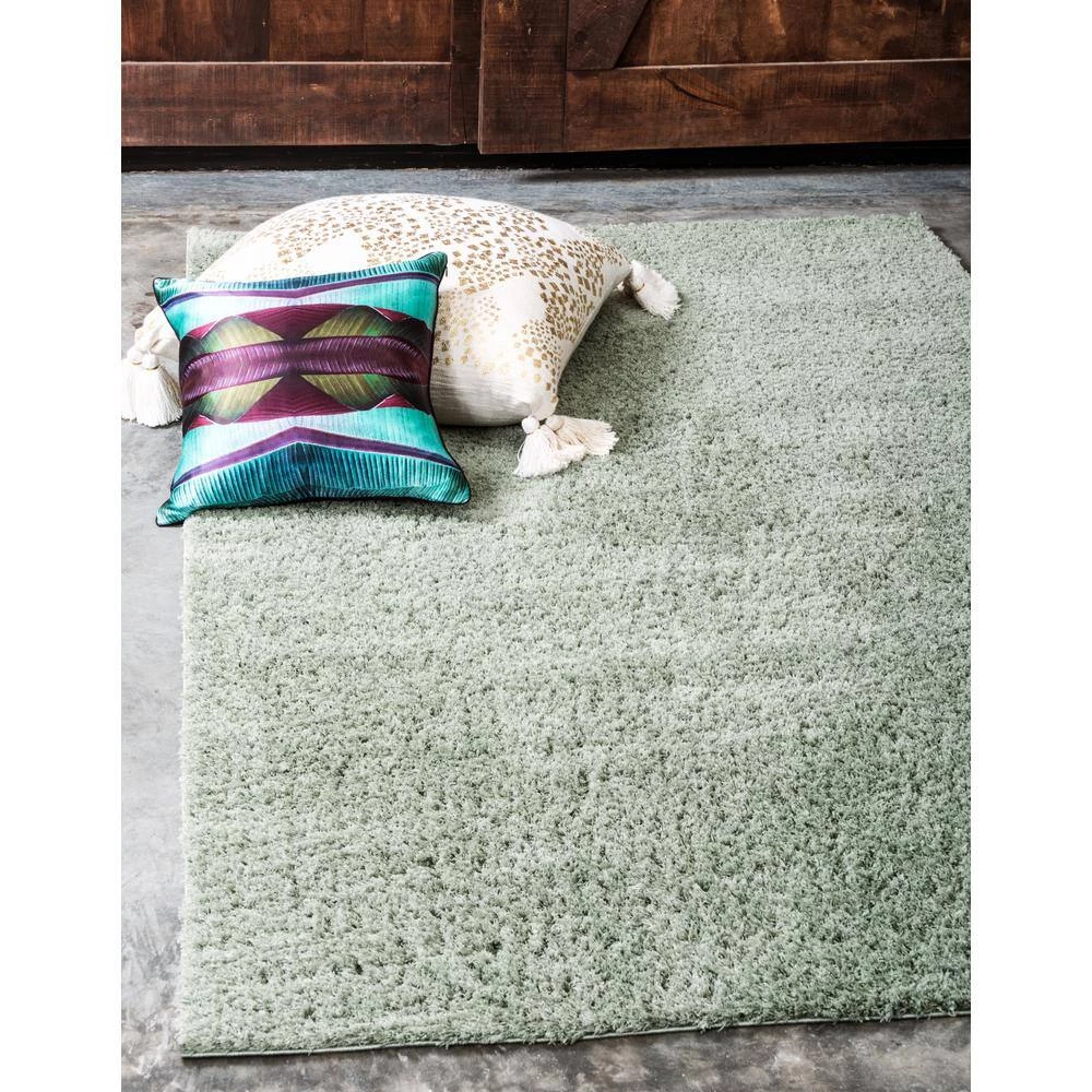 Budget 🎉 Studio Solid Shag Sage Green 5' 0 x 8' 0 Area Rug by Unique Loom 🤩 8 Budget 🎉 Studio Solid Shag Sage Green 5' 0 x 8' 0 Area Rug by Unique Loom 🤩 - Image 6