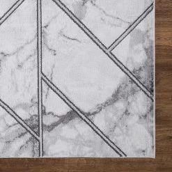 Best reviews of ✔️ BrightonCollection Bellucci Silver 2 ft. x 7 ft. Geometric Runner Rug by Concord Global Trading 🎉 -Unique Loom Shop silver concord global trading area rugs 80762 1d 1000