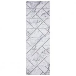 Best reviews of ✔️ BrightonCollection Bellucci Silver 2 ft. x 7 ft. Geometric Runner Rug by Concord Global Trading 🎉
