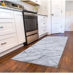 Best reviews of ✔️ BrightonCollection Bellucci Silver 2 ft. x 7 ft. Geometric Runner Rug by Concord Global Trading 🎉 -Unique Loom Shop silver concord global trading area rugs 80762 c3 1000