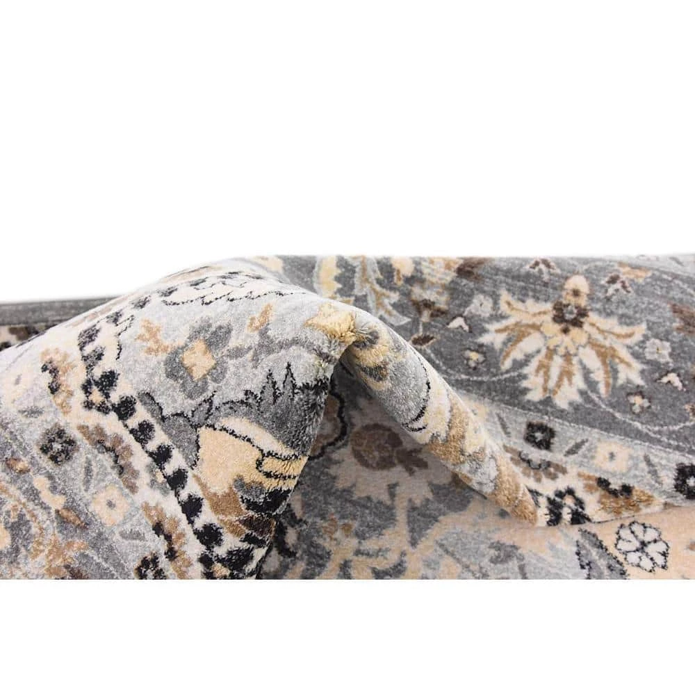 Cheapest โจ Tradition Amaryllis Silver 8' 4 x 8' 4 Square Rug by Unique Loom ๐งจ 9 Cheapest โจ Tradition Amaryllis Silver 8' 4 x 8' 4 Square Rug by Unique Loom ๐งจ - Image 7