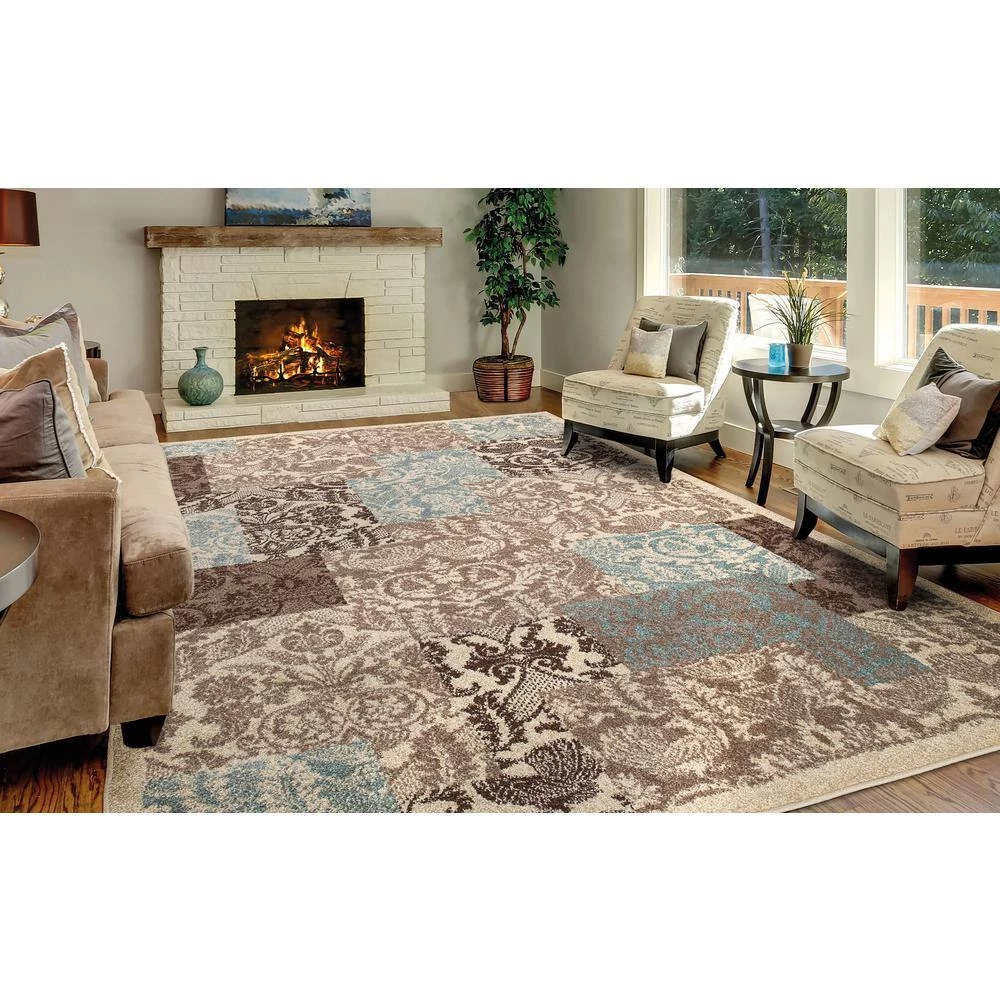 Best Pirce 👏 Chester Patchwork Soft 7 ft. x 9 ft. Area Rug by Concord Global Trading 😍 9 Best Pirce 👏 Chester Patchwork Soft 7 ft. x 9 ft. Area Rug by Concord Global Trading 😍 - Image 7