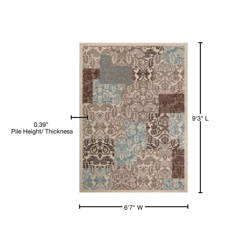 Best Pirce 👏 Chester Patchwork Soft 7 ft. x 9 ft. Area Rug by Concord Global Trading 😍 12 Best Pirce 👏 Chester Patchwork Soft 7 ft. x 9 ft. Area Rug by Concord Global Trading 😍 - Image 10