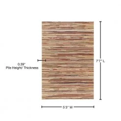 Promo 🤩 Jewel Striation Stripes Multi 5 ft. x 8 ft. Area Rug by Concord Global Trading ❤️ -Unique Loom Shop stripes multi concord global trading area rugs 49615 76 1000