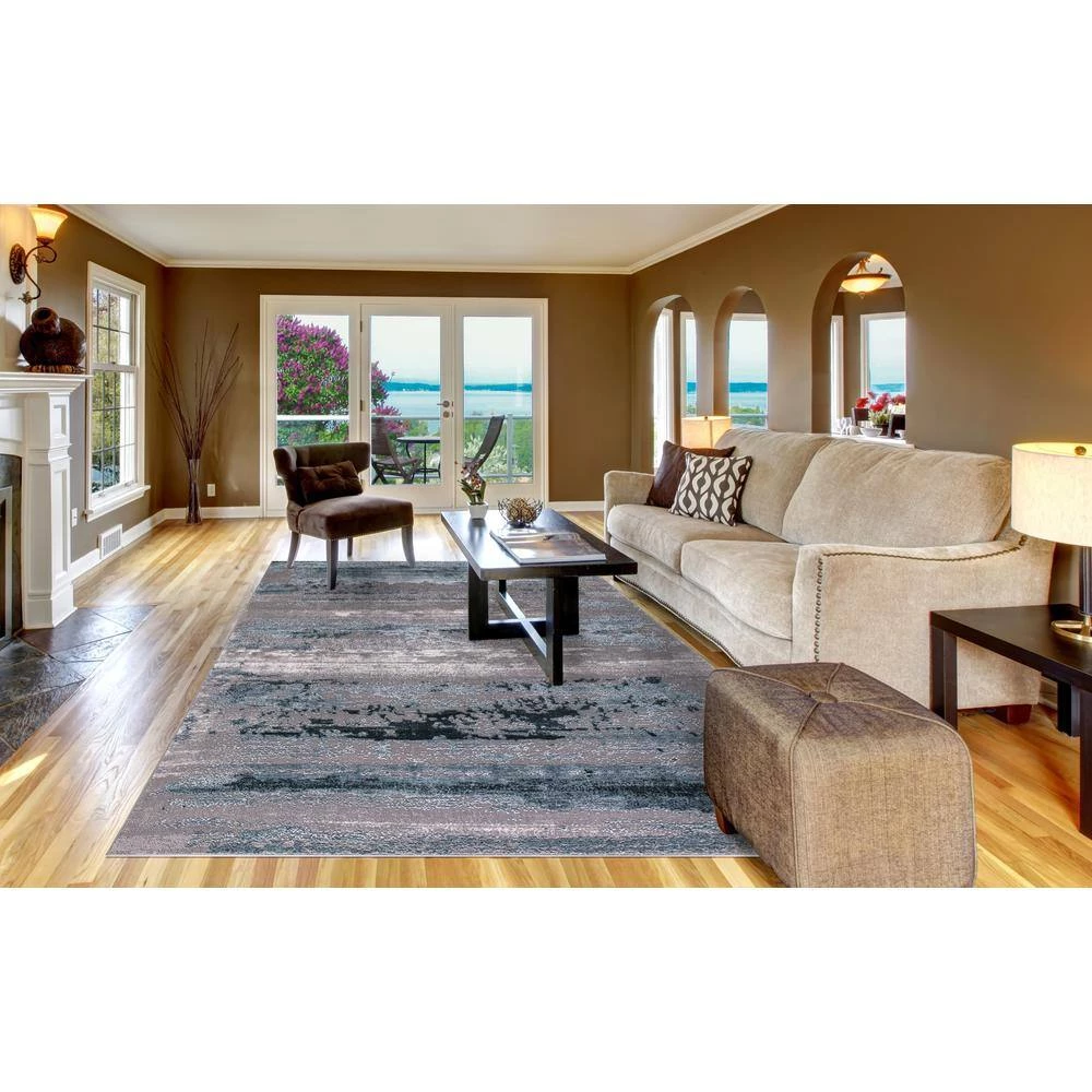 Best Sale ๐คฉ Thema Lakeside Teal 5 ft. x 7 ft. Area Rug by Concord Global Trading ๐ฅฐ 4 Best Sale ๐คฉ Thema Lakeside Teal 5 ft. x 7 ft. Area Rug by Concord Global Trading ๐ฅฐ - Image 2