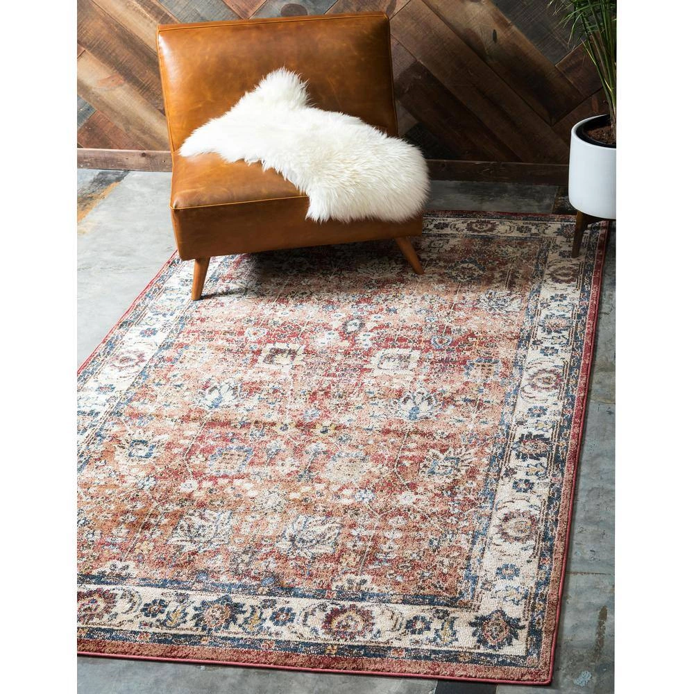 New 🔔 Utopia Antheia Terracotta 8' 0 x 10' 0 Area Rug by Unique Loom ⭐ 4 New 🔔 Utopia Antheia Terracotta 8' 0 x 10' 0 Area Rug by Unique Loom ⭐ - Image 2