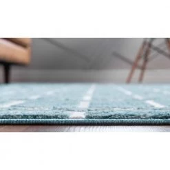 Discount 🛒 Matrix Trellis Tile Blue 8 ft. x 10 ft. Area Rug by Unique Loom 😉 -Unique Loom Shop turquoise unique loom area rugs 3148930 1f 1000