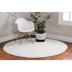 Best Sale ⌛ Davos Shag White 8 ft. x 8 ft. Round Area Rug by Unique Loom ✨ 18 Best Sale ⌛ Davos Shag White 8 ft. x 8 ft. Round Area Rug by Unique Loom ✨ -Unique Loom Shop white unique loom area rugs 3145935 44 1000