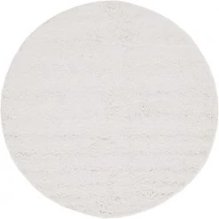 Best Sale ⌛ Davos Shag White 8 ft. x 8 ft. Round Area Rug by Unique Loom ✨