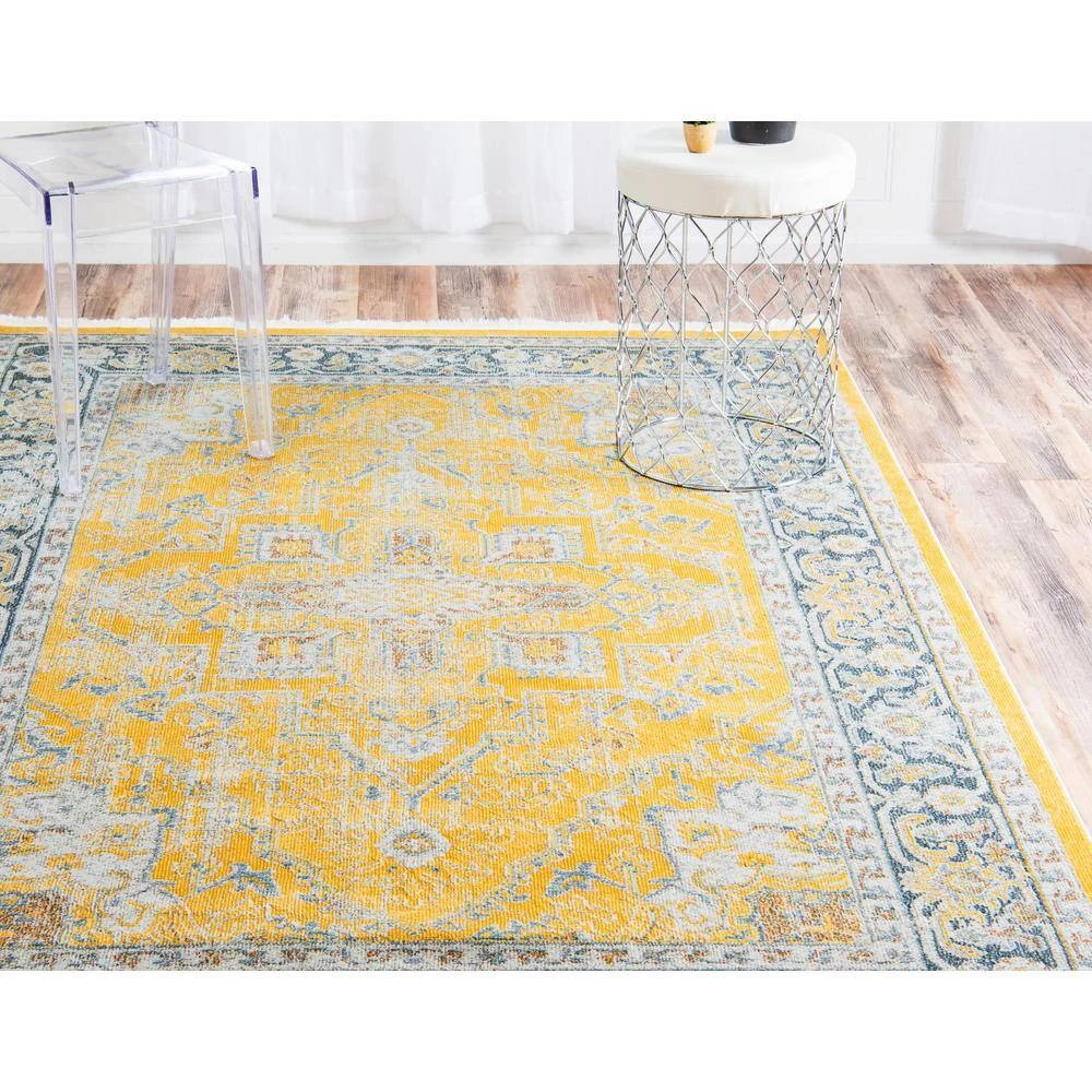 Flash Sale ๐ฏ Baracoa Prado Yellow 2' 7 x 10' 0 Runner Rug by Unique Loom ๐ 4 Flash Sale ๐ฏ Baracoa Prado Yellow 2' 7 x 10' 0 Runner Rug by Unique Loom ๐ - Image 2
