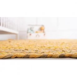 Brand new ⌛ Braided Chindi Yellow 8 ft. x 10 ft. Oval Area Rug by Unique Loom ✨ -Unique Loom Shop yellow unique loom area rugs 3142707 1f 1000