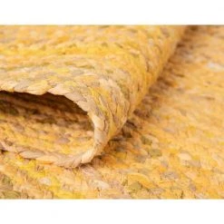 Brand new ⌛ Braided Chindi Yellow 8 ft. x 10 ft. Oval Area Rug by Unique Loom ✨ -Unique Loom Shop yellow unique loom area rugs 3142707 4f 1000